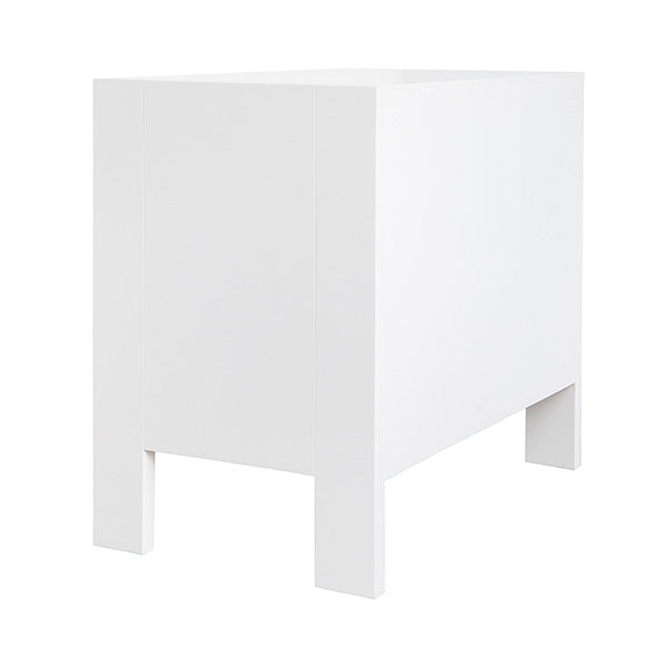 Two Drawer Side Table With Fluted Detail