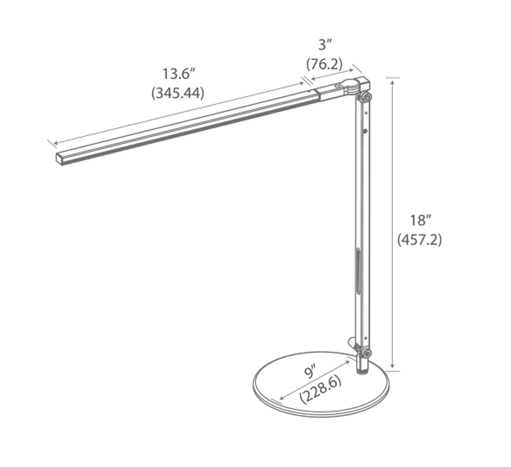 Z-Bar Solo Desk Lamp with USB Base