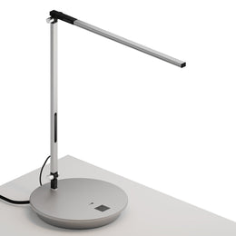Z-Bar Solo Desk Lamp with Power USB and Outlets Base