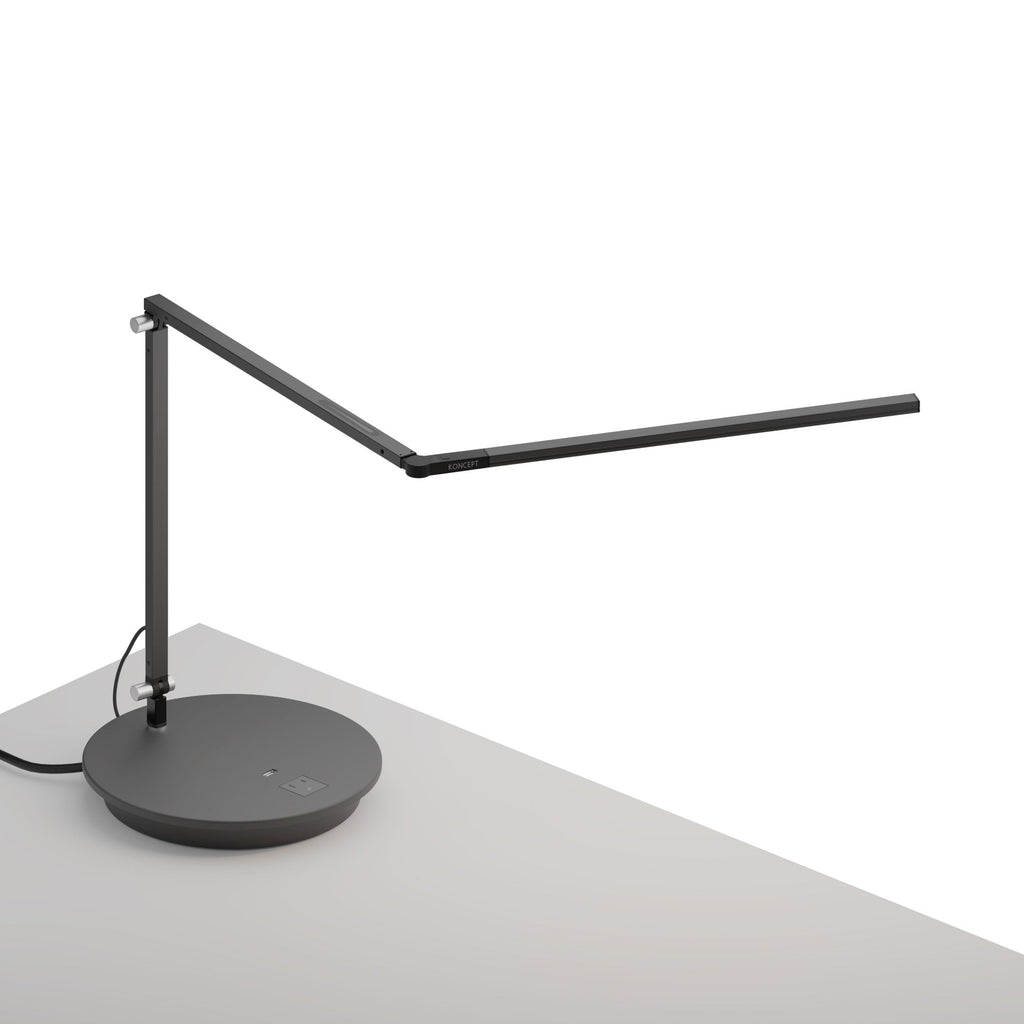 Z-Bar Slim Desk Lamp with Power Base USB and AC Outlets