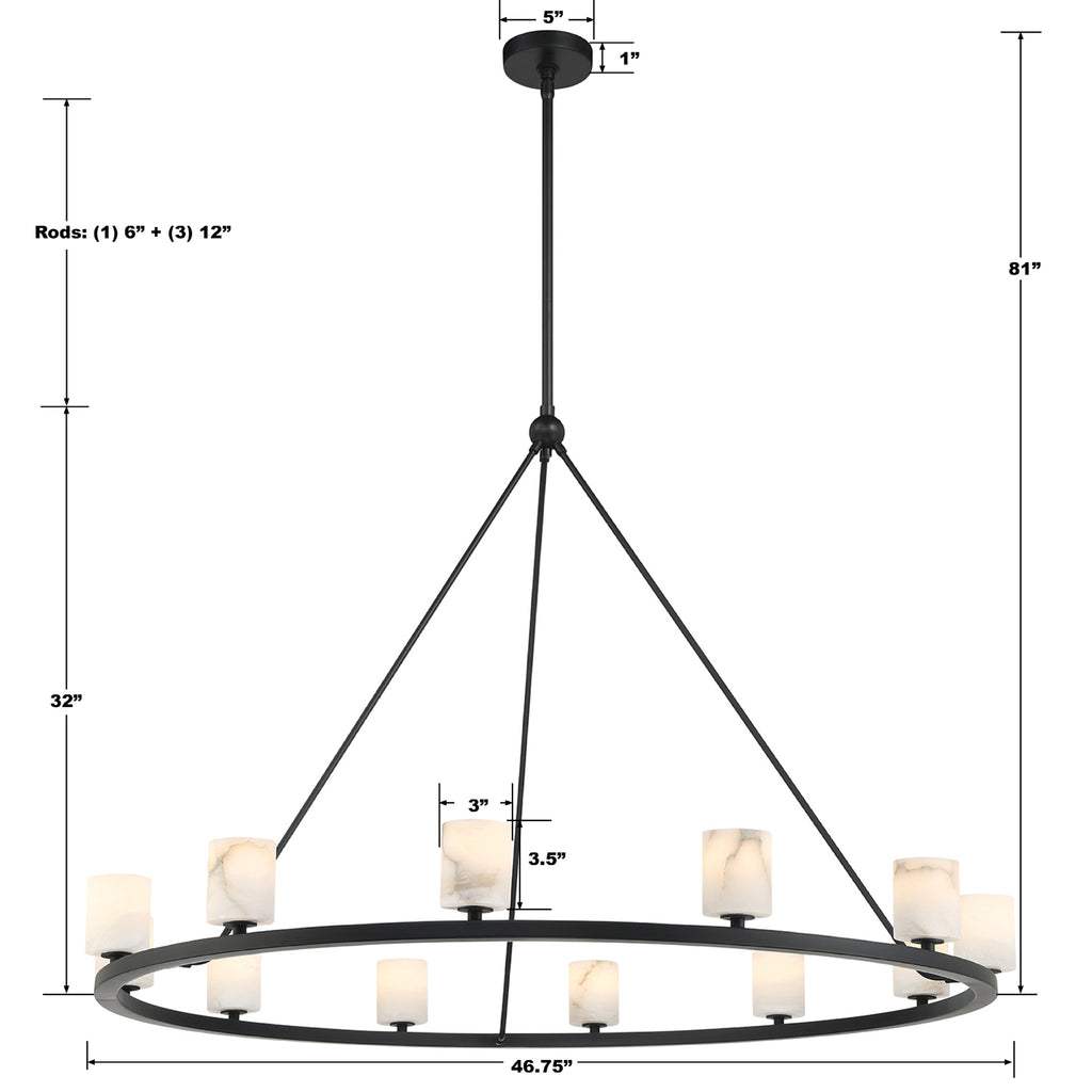 Aragon 12 Light Chandelier