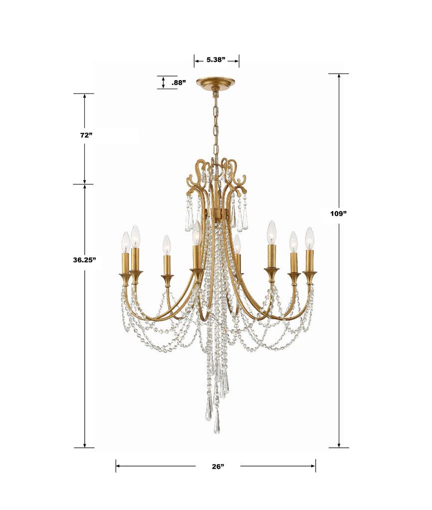 Arcadia 8 Light Chandelier