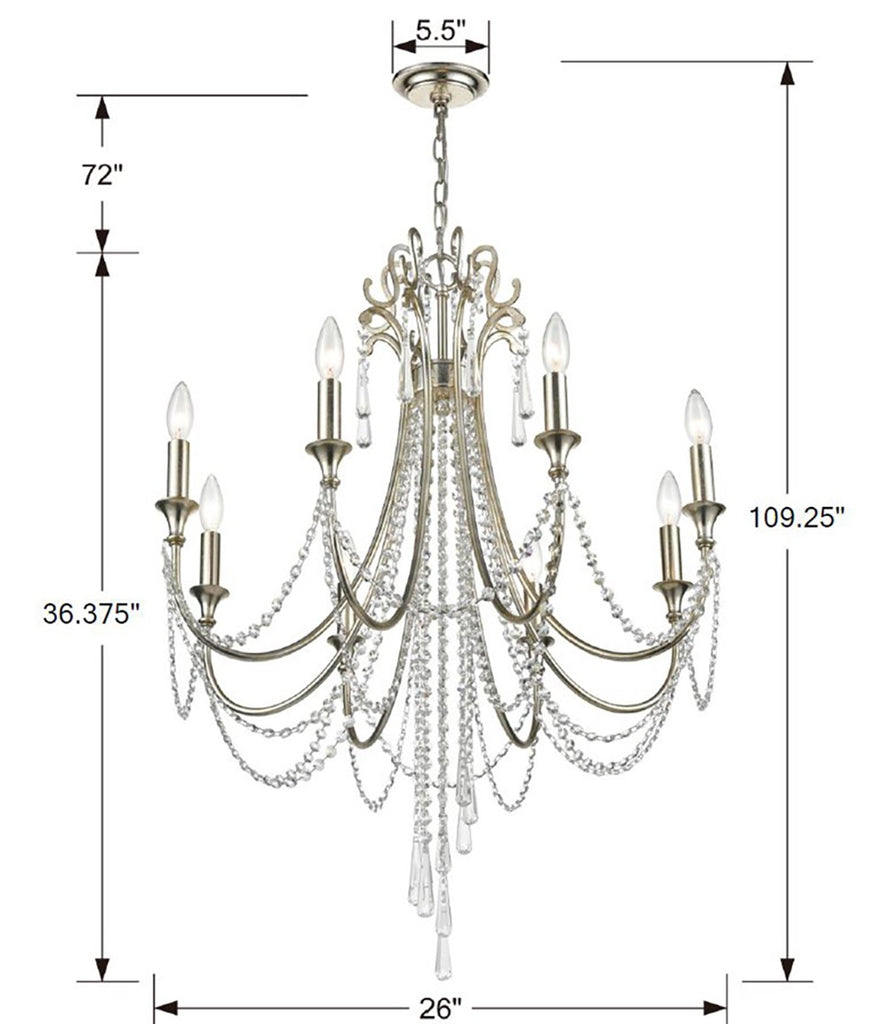 Arcadia 8 Light Chandelier