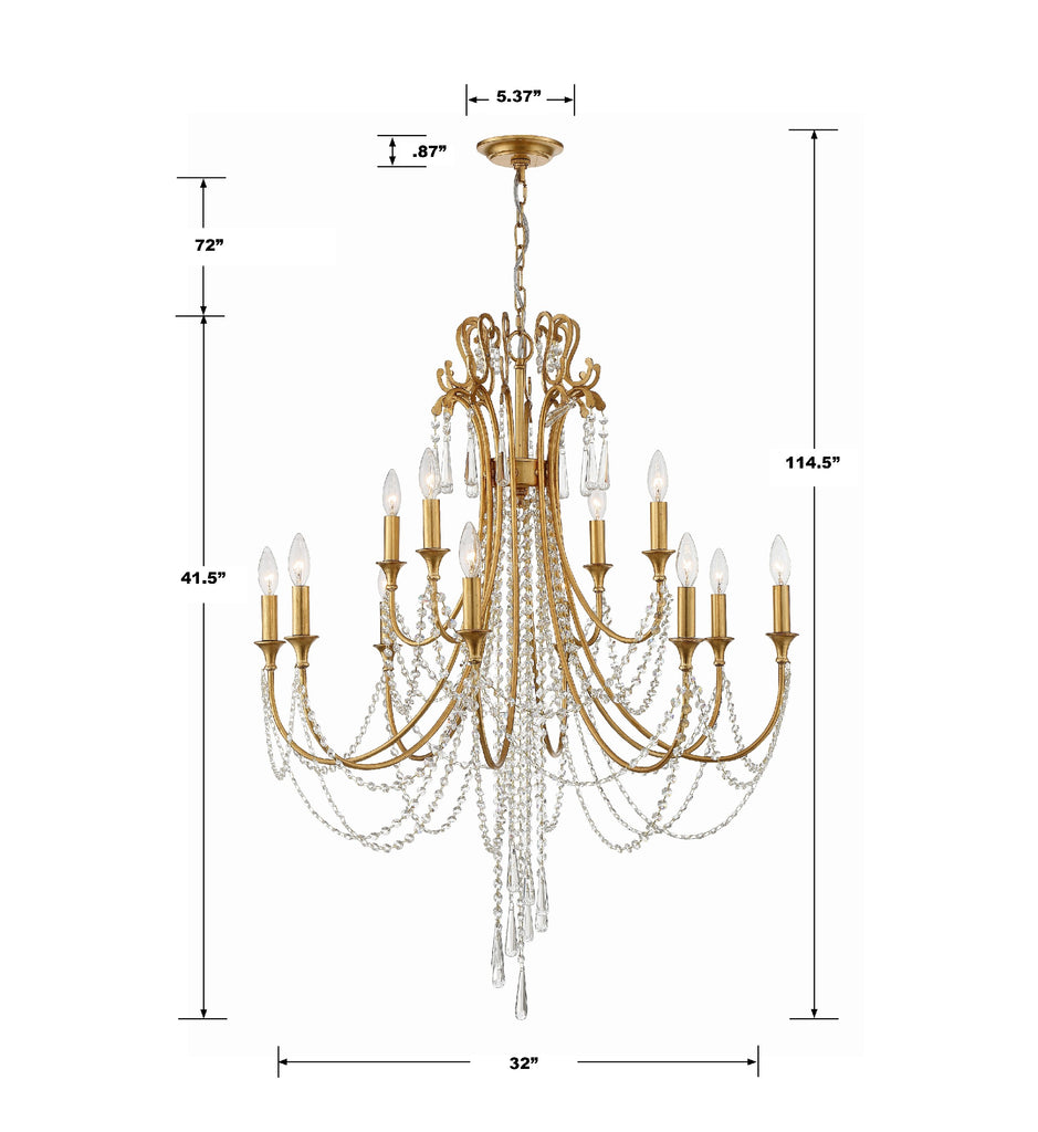 Arcadia 12 Light Chandelier