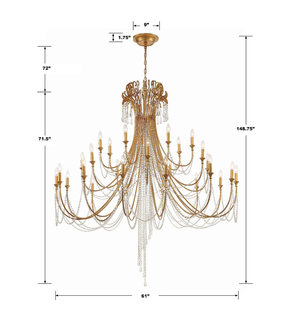 Arcadia 28 Light Chandelier