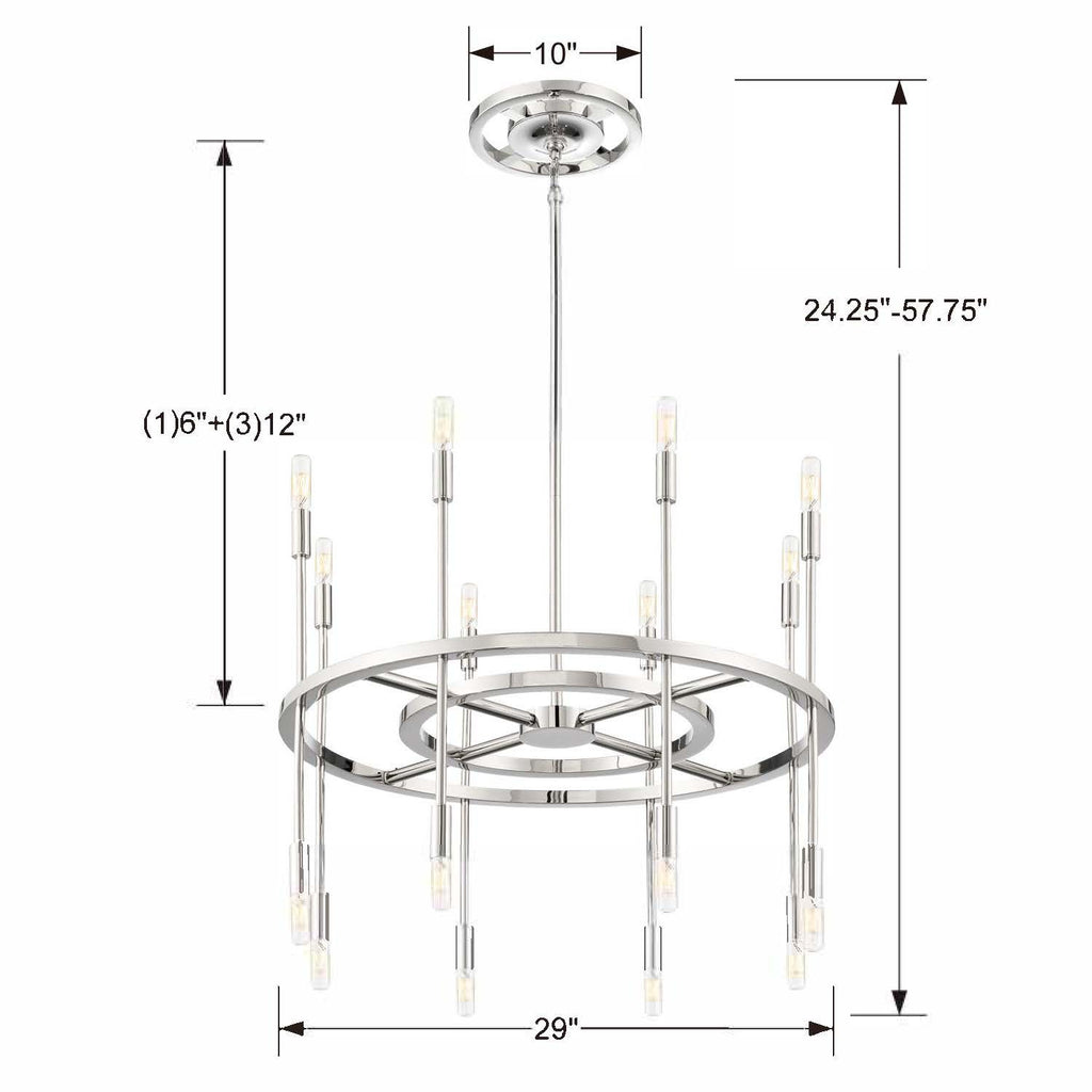 Aries 16 Light Chandelier