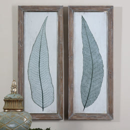 Tall Leaves Framed Art Set/2