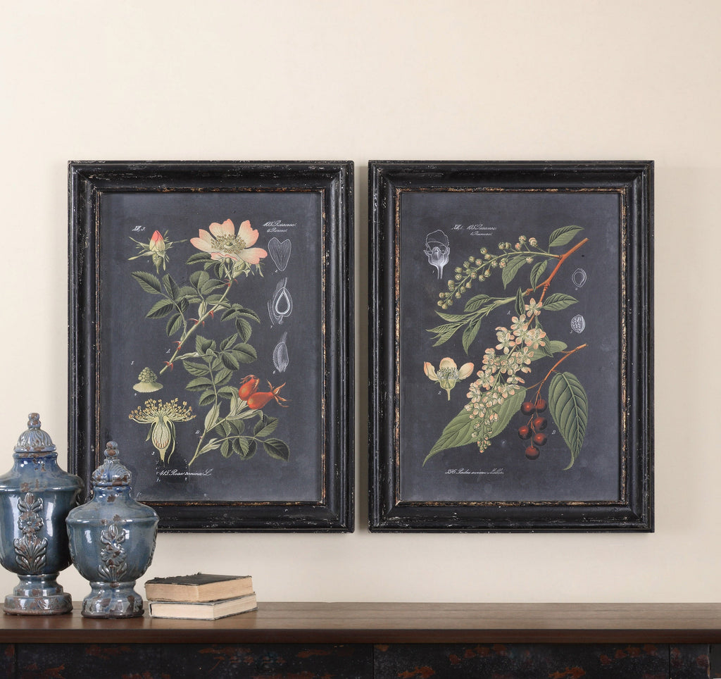 Midnight Botanicals Wall Art Set of 2