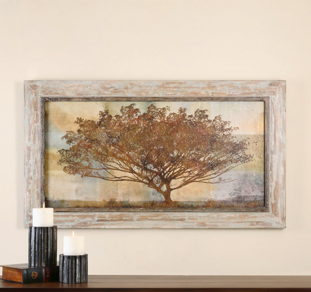 Autumn Radiance Sepia Framed Art