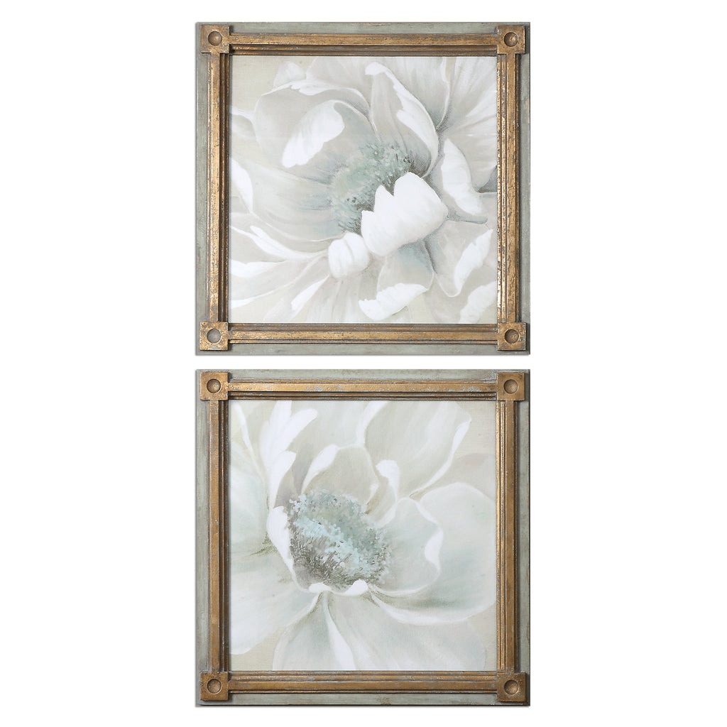 Winter Blooms Floral Art Set of 2