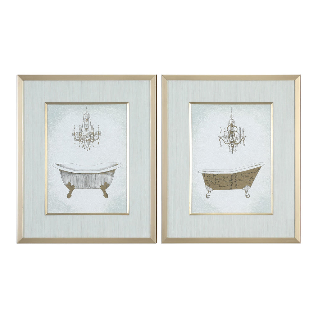 Gilded Bath Prints Set of 2