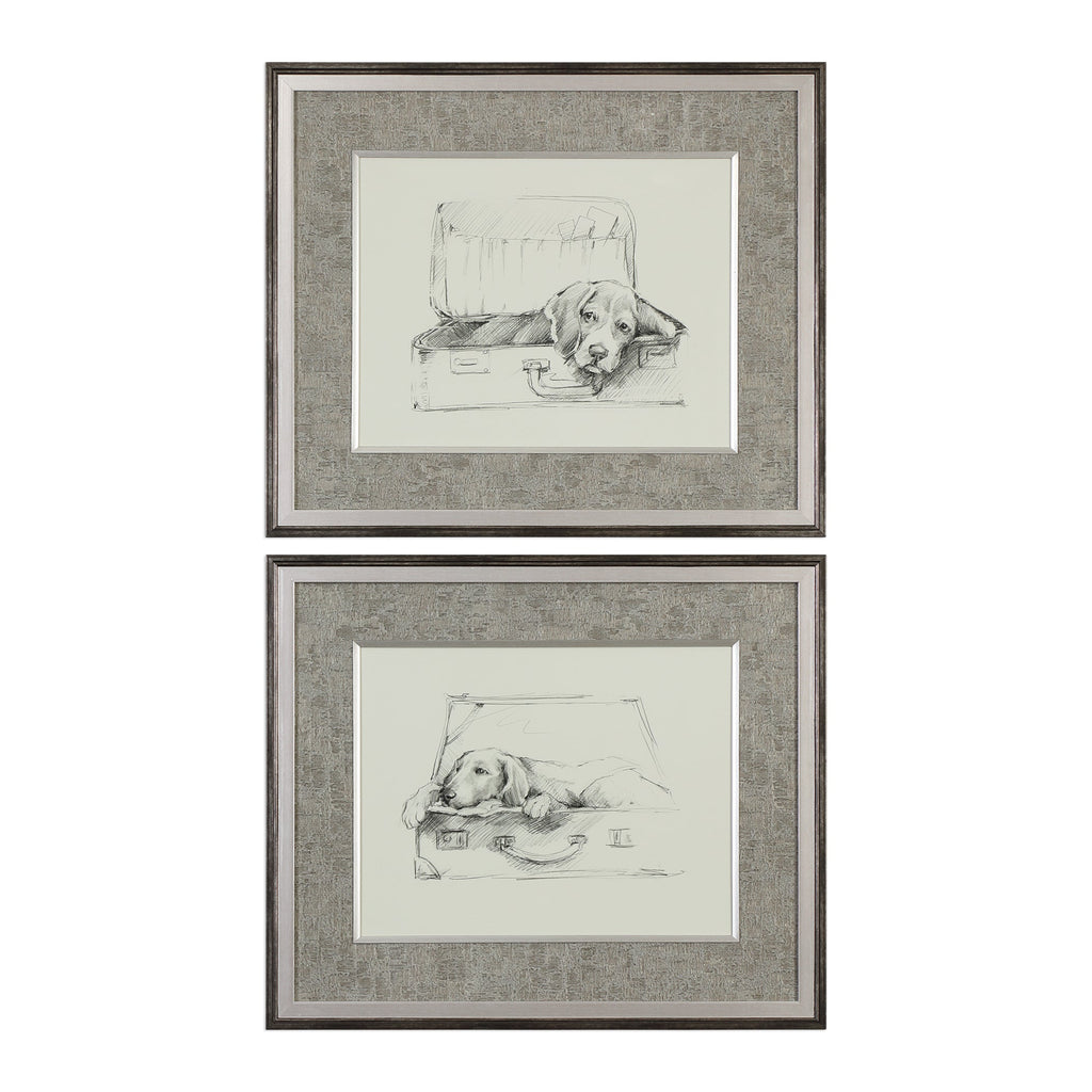 Stowaway Dog Prints Set of 2