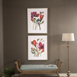 Vivid Arrangement Floral Prints, Set of 2