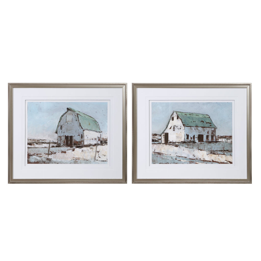 Plein Air Barns Framed Prints Set/2