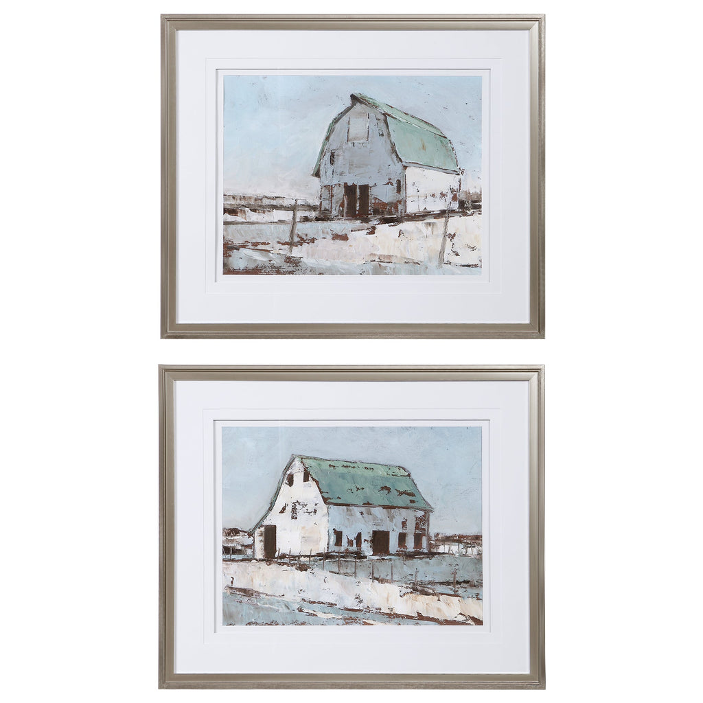 Plein Air Barns Framed Prints Set/2