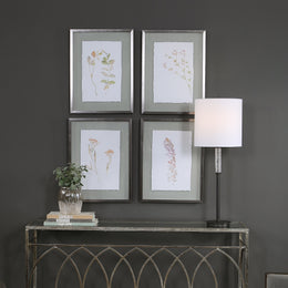 Flourish Framed Botanical Prints Set of 4