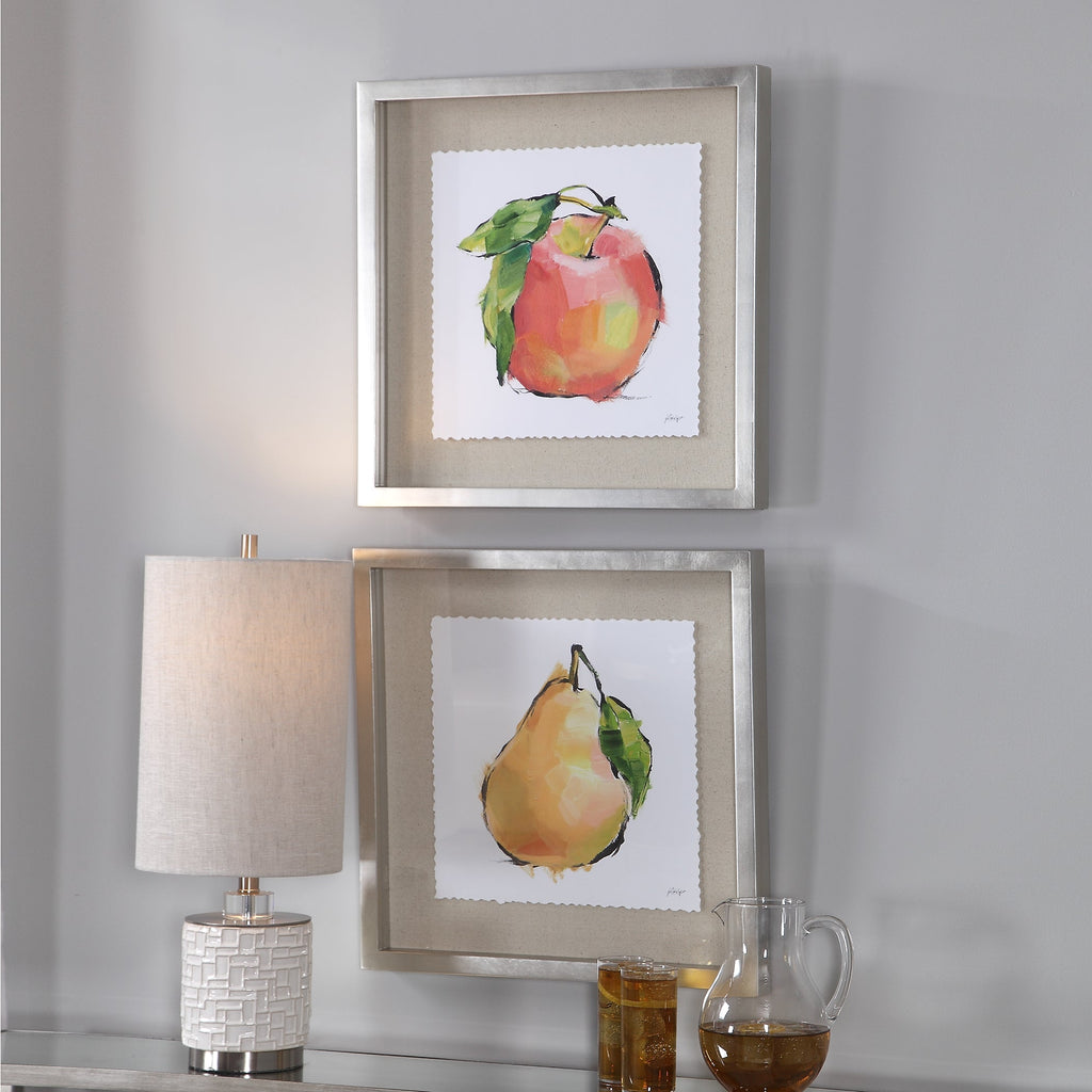 Designer Fruits Framed Prints, Set/2