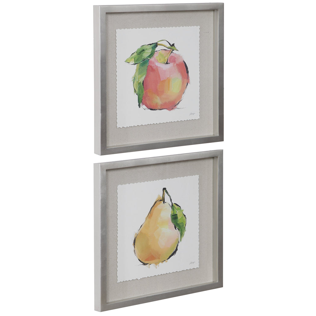 Designer Fruits Framed Prints, Set/2