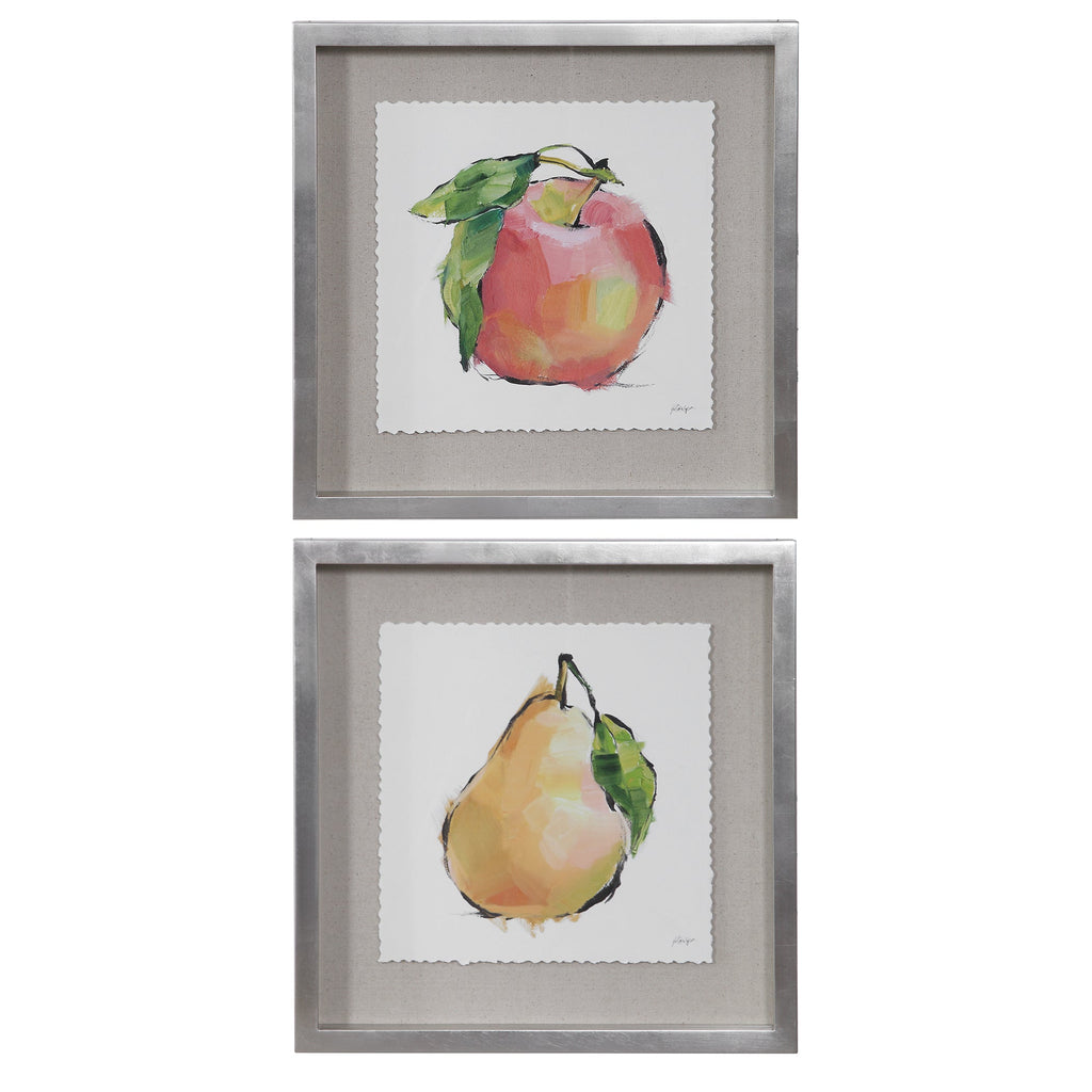 Designer Fruits Framed Prints, Set/2