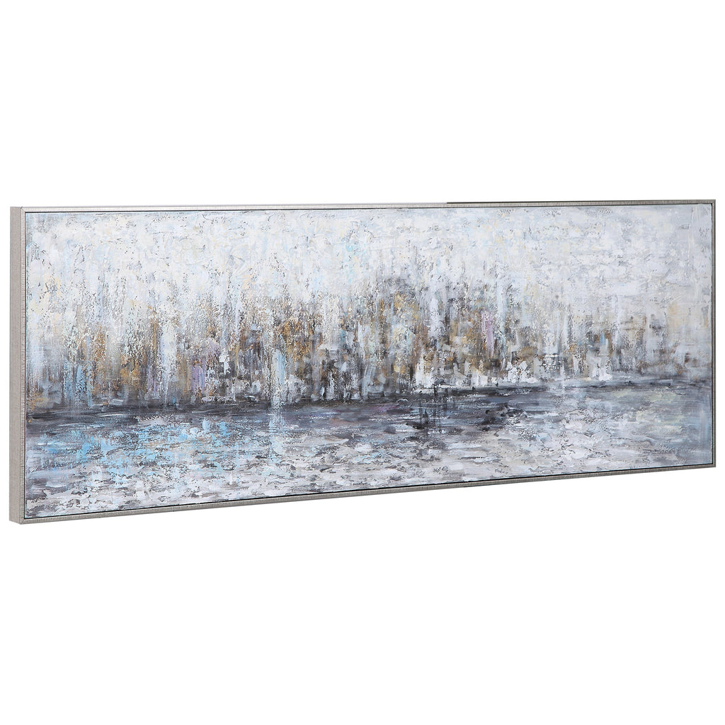 City Reflection Hand Painted Canvas