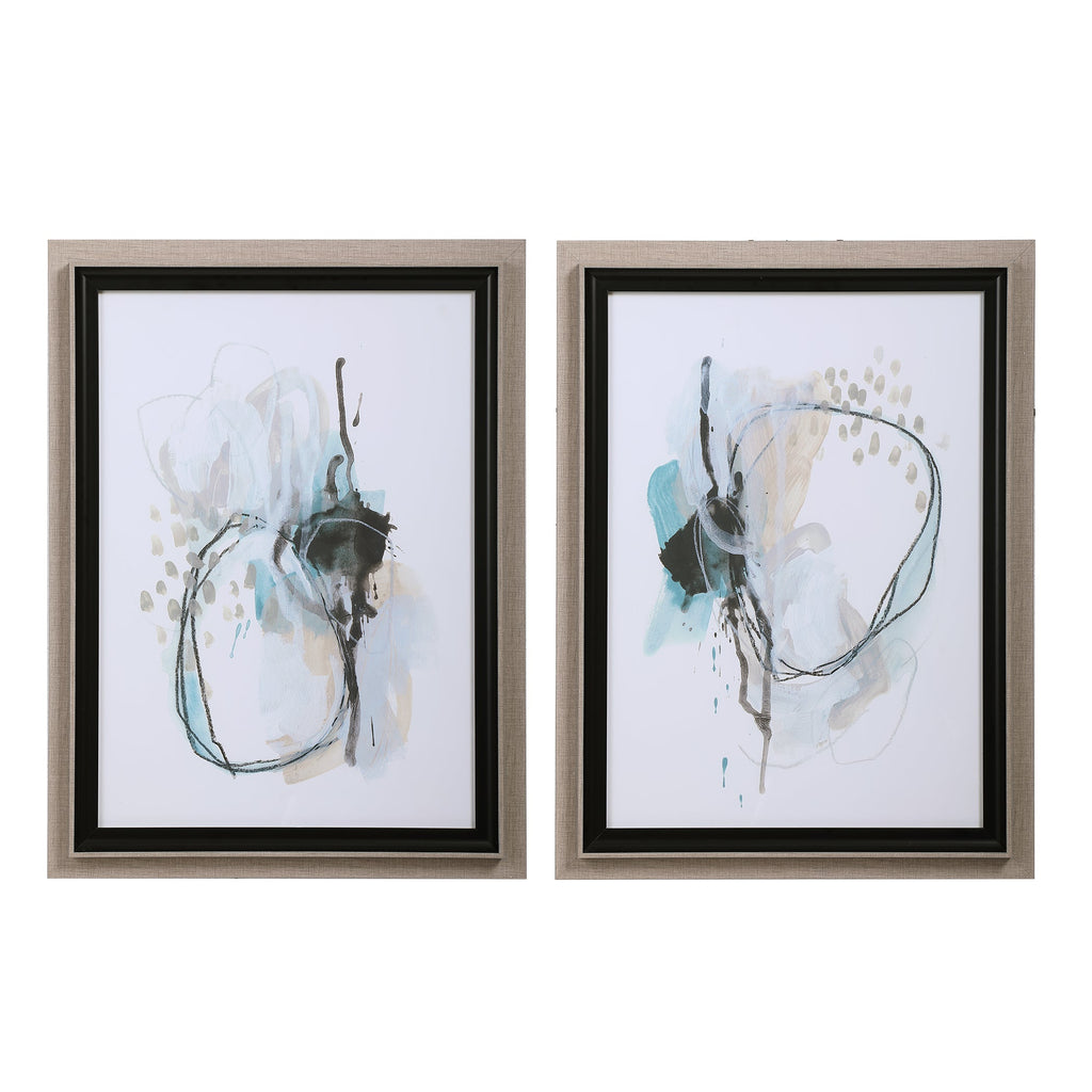 Force Reaction Abstract Prints, Set of 2