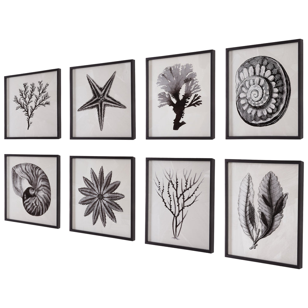 Sea Living Framed Prints, Set of 8