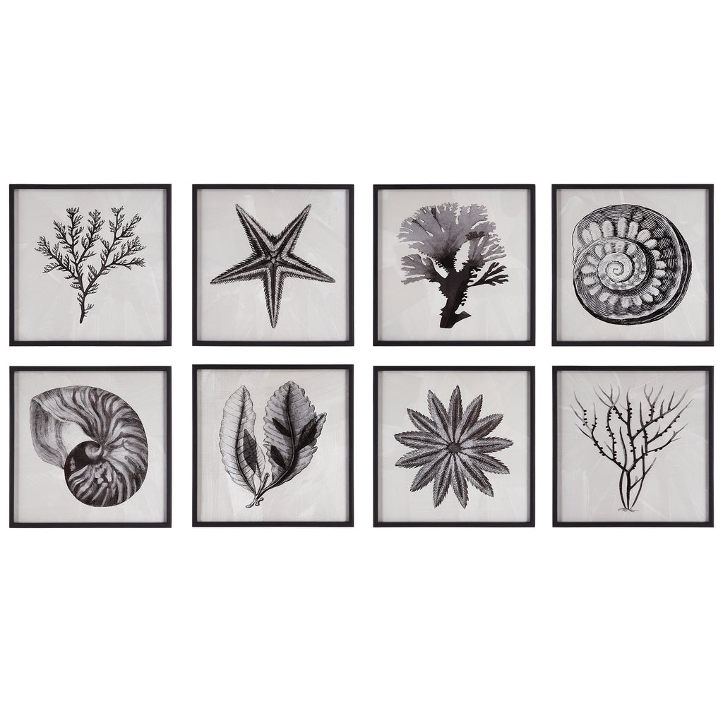 Sea Living Framed Prints, Set of 8