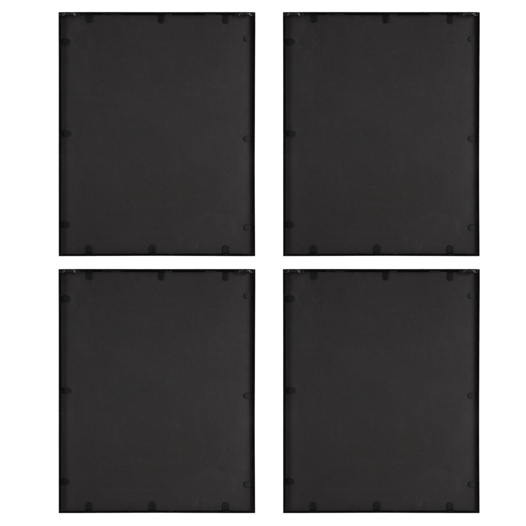 Bloom Black White Framed Prints, Set of 4