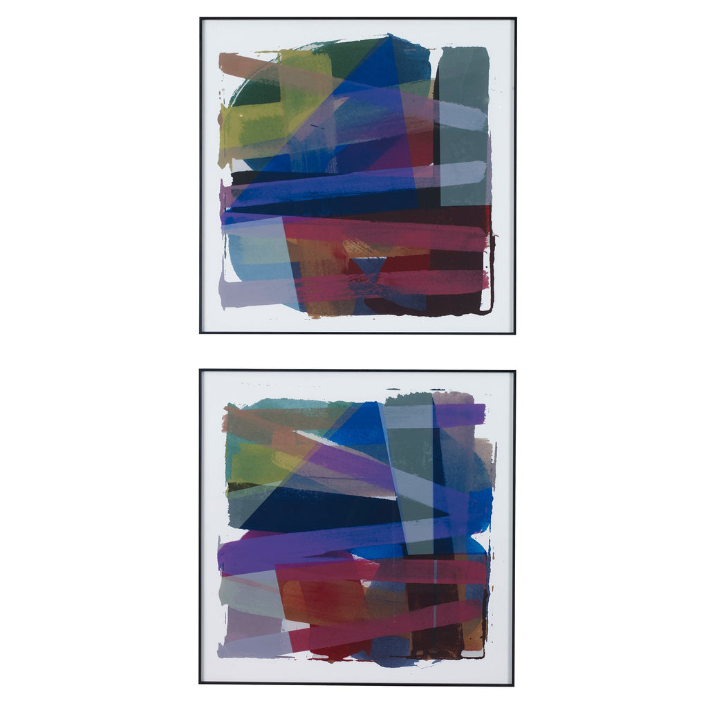 Vivacious Abstract Framed Prints,Set of 2