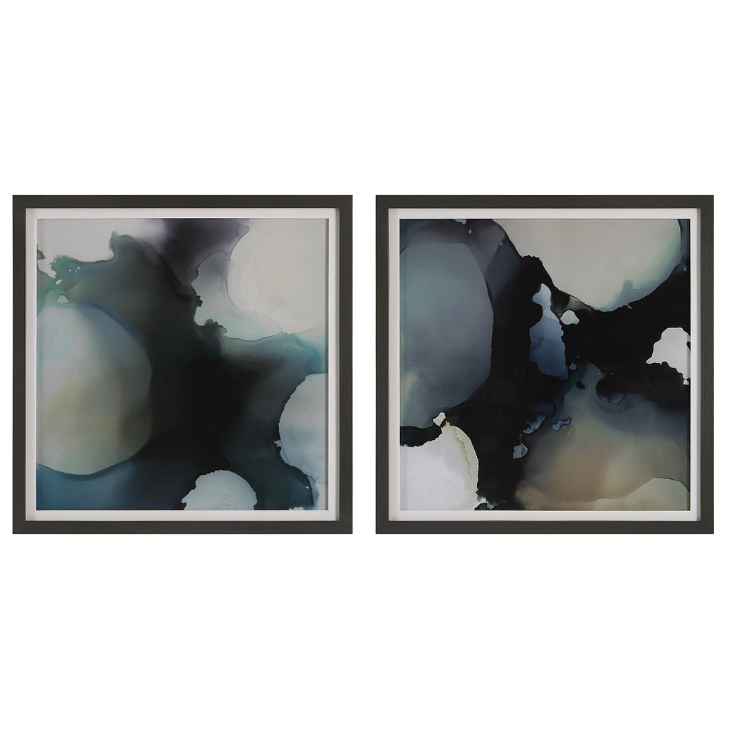 Telescopic Abstract Framed Prints,Set of 2