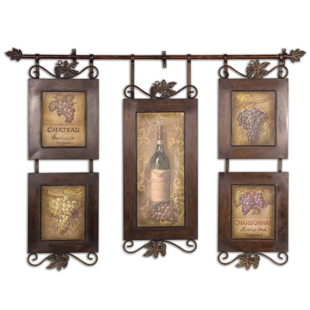 Hanging Wine Framed Art