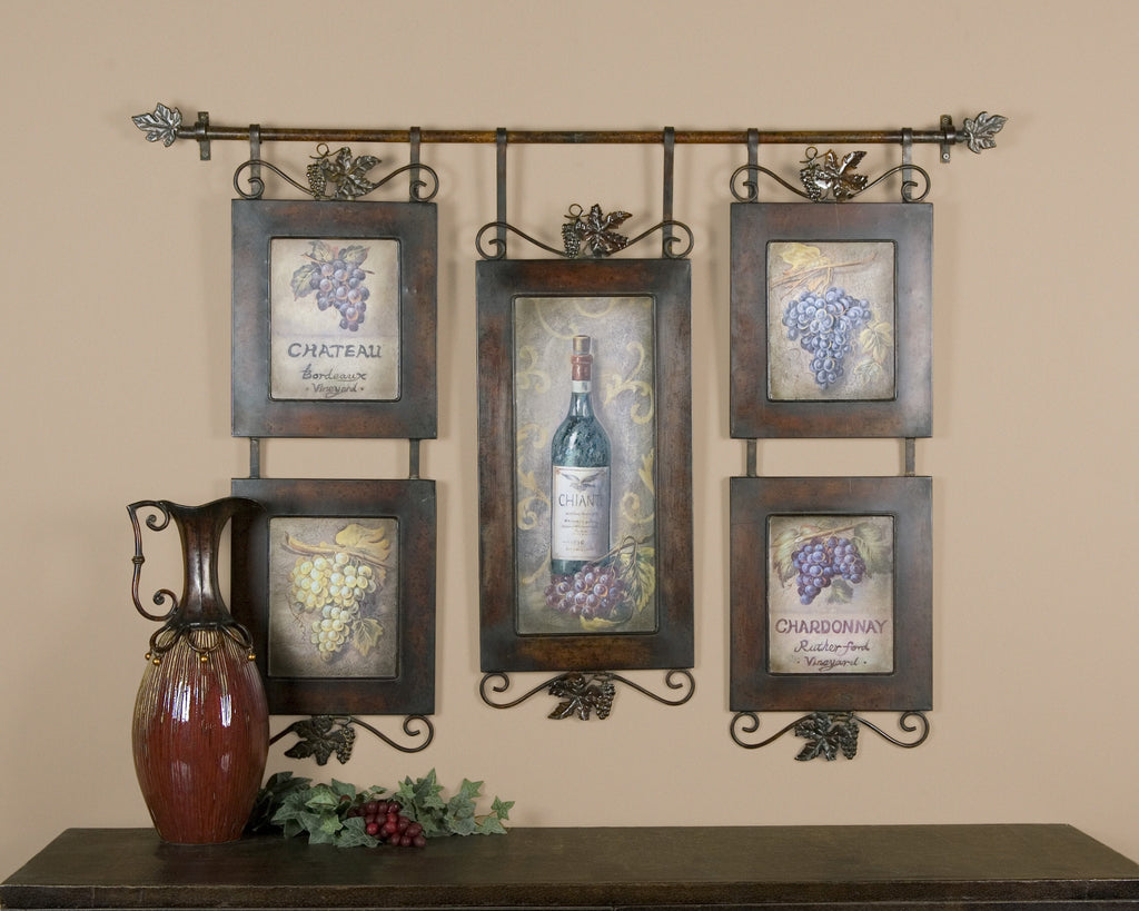 Hanging Wine Framed Art