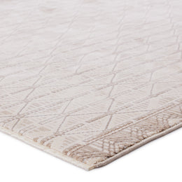 Jaipur Living Ozias Trellis Cream/ Light Brown Runner Rug