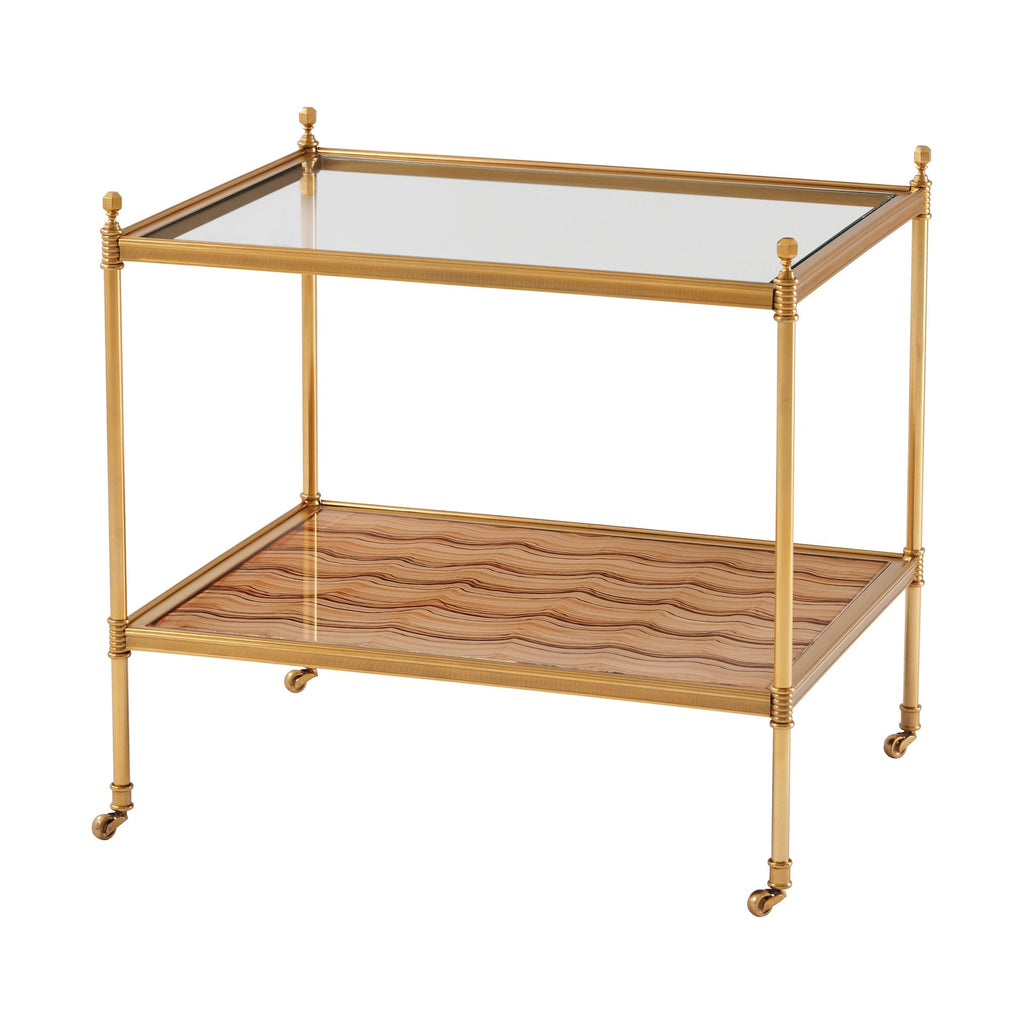 Evie Two Tiered Brass Side Table