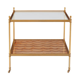 Evie Two Tiered Brass Side Table