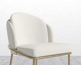 Angelo Dining Chair, Alesund Modern Felt With Brass