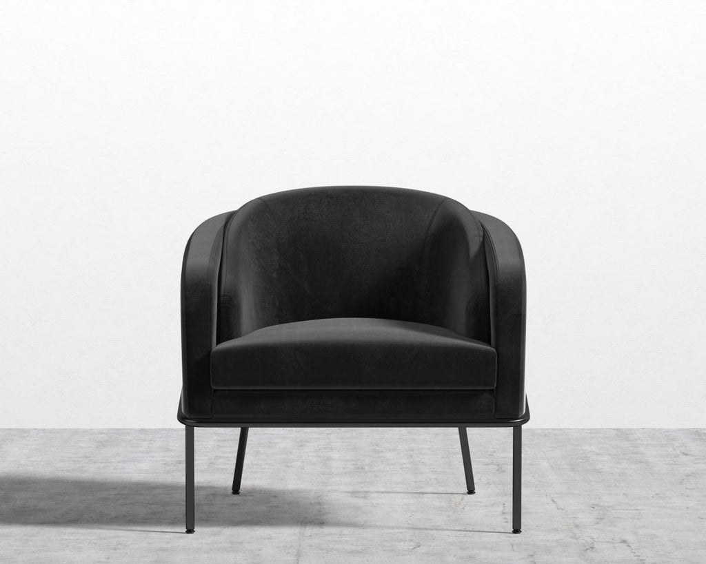 Angelo Lounge Chair, Black With Black Base