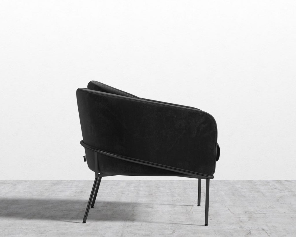 Angelo Lounge Chair, Black With Black Base