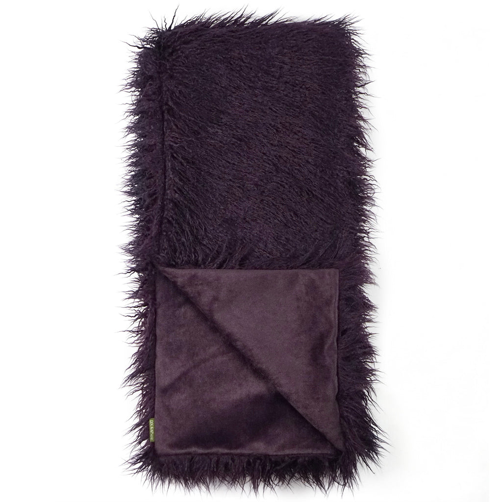 Llama Fur Throw - Plum