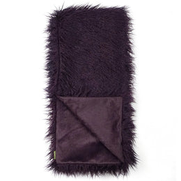 Llama Fur Throw - Plum