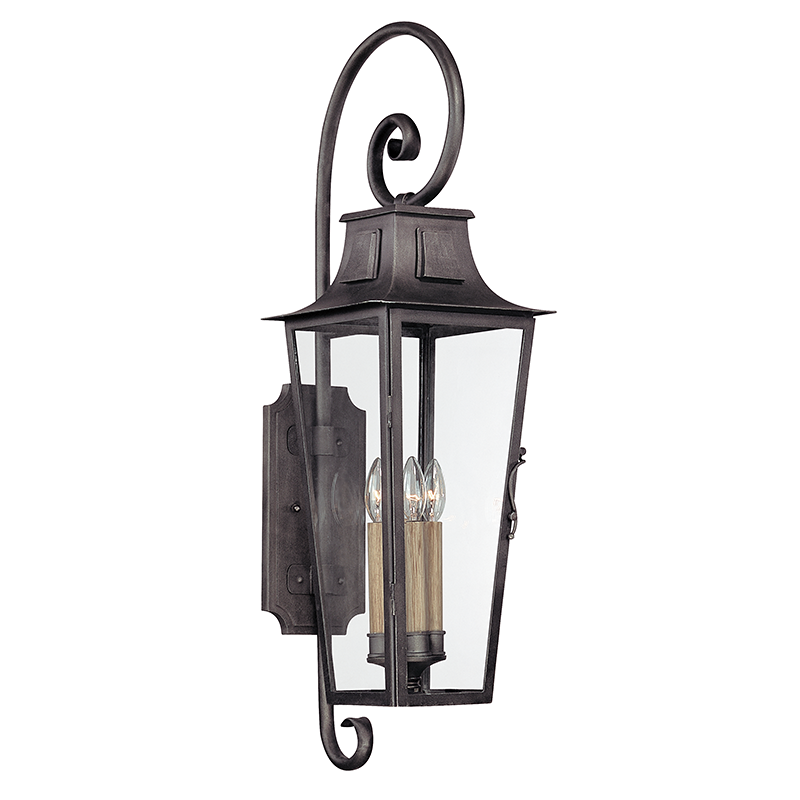 Parisian Square Lantern 34" - Aged Pewter