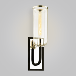 Aeon Wall Sconce - Carbide Blk & Pol Nickel