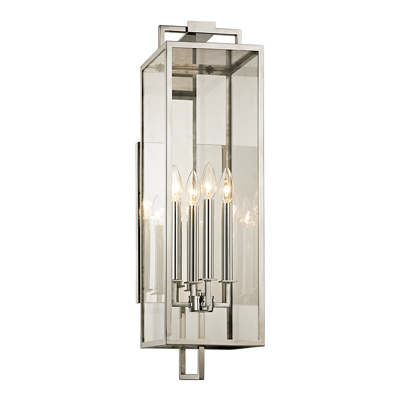 Beckham Lantern 28" - Polished Stainless