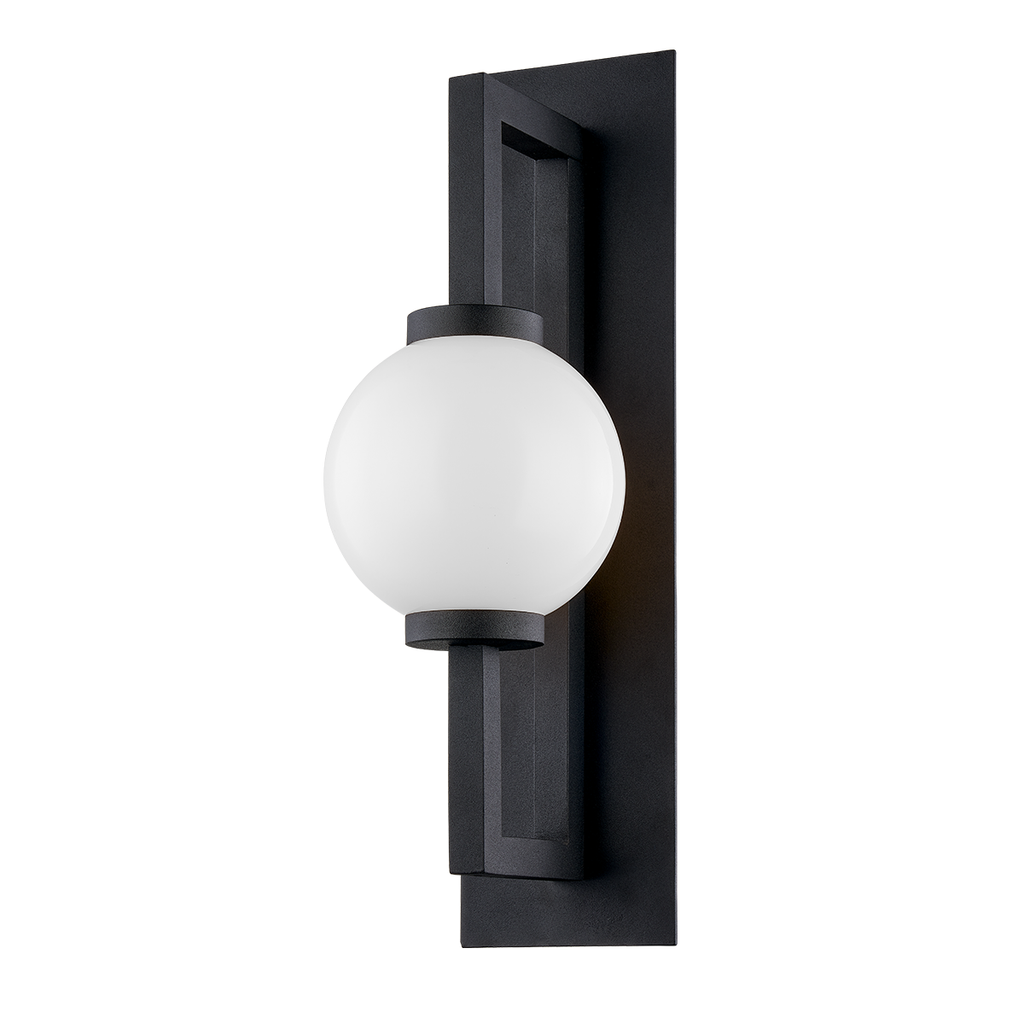 Darwin Wall Sconce, Textured Black-6"