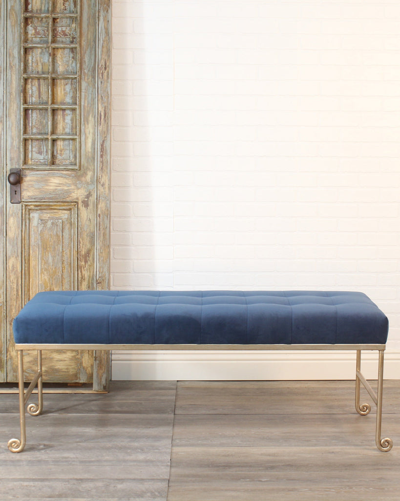 Justin Bench, Navy Velvet