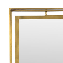 Remmy Matte Brass Finished Iron 75" Tall Floor Mirror