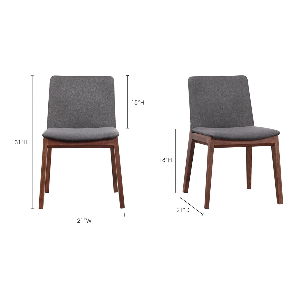 Deco Dining Chair, Grey, Set of 2