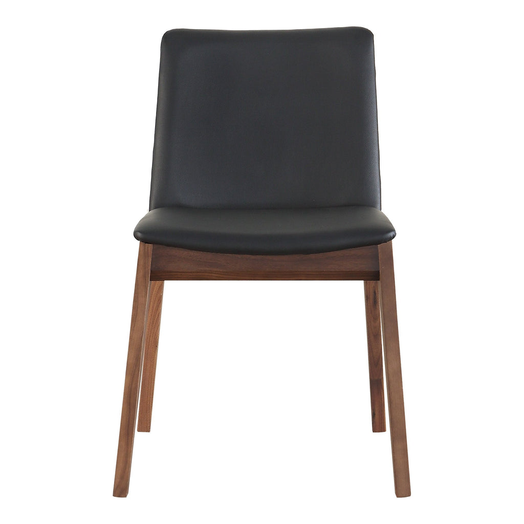 Deco Dining Chair, Black, Polyvinyl, Set of 2