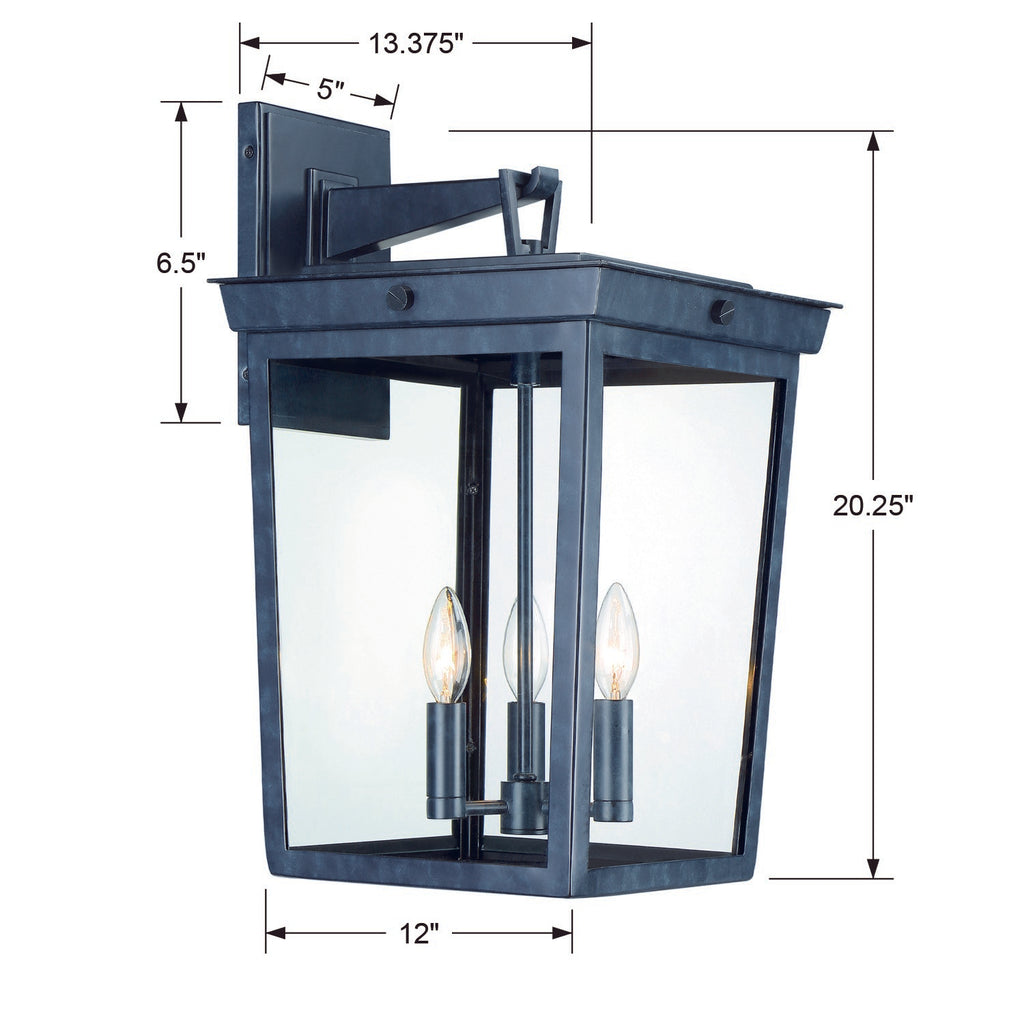 Belmont 3 Light Outdoor Sconce