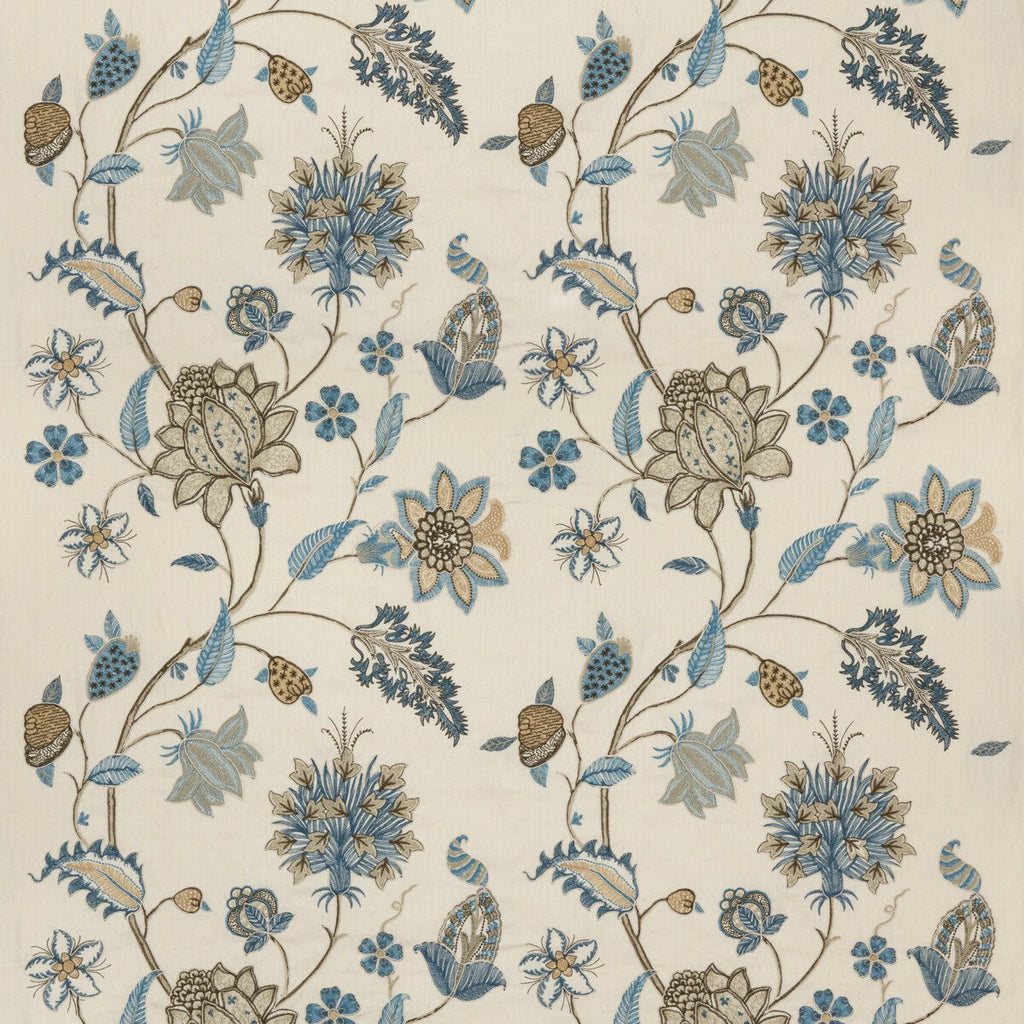 Baker'S Indienne Embroidery - Soft Blue